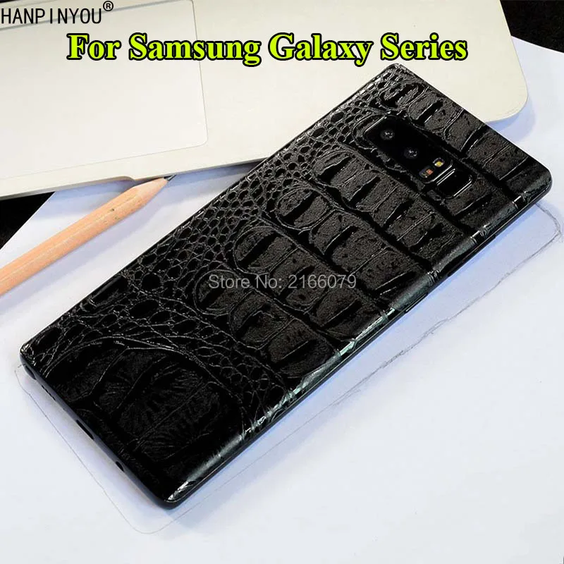 For Samsung Galaxy Note 5 7 8 9 S10 10Plus 10e S9 S8 Crocodile Pattern Leather Full Back Cover Matte Decals Wrap Sticker Film |