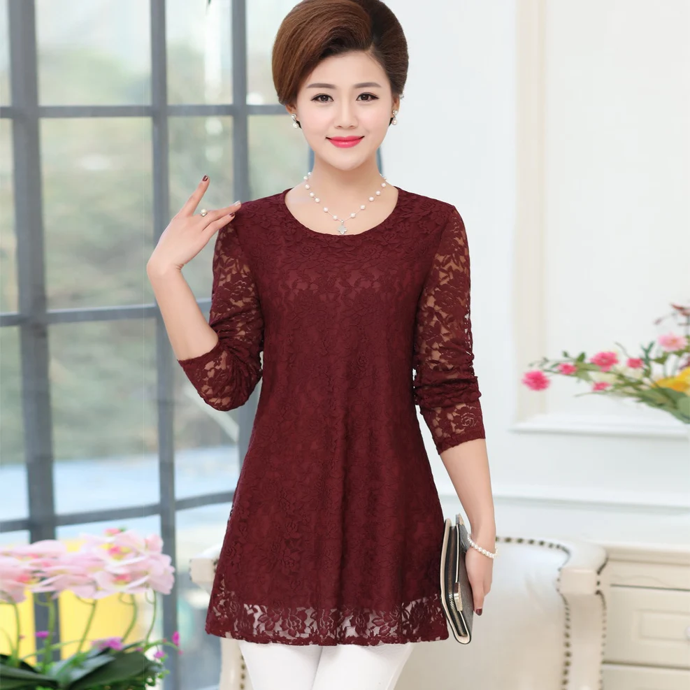 2019 Spring Women Lace Blouse o-neck Long Sleeve Fashion Blouses And Shirts Hollow Out Casual Female Clothing Plus Size 5XL
2019 Spring Women Lace Blouse o-neck Long Sleeve Fashion Blouses And Shirts Hollow Out Casual Female Clothing Plus Size 5XL