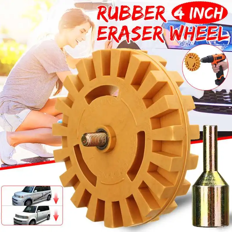 Durable 4 inch 9.9CM Rubber Eraser Wheel For Remove Car Glue Adhesive Sticker Pinstripe Decal Graphic Auto Repair Paint Tool
Durable 4 inch 9.9CM Rubber Eraser Wheel For Remove Car Glue Adhesive Sticker Pinstripe Decal Graphic Auto Repair Paint Tool