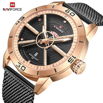 NAVIFORCE Men's Watches Luxury Business Men Quartz Wristwatch Date and Day Display Sport Waterproof Clock Male Relogio Masculino
NAVIFORCE Men's Watches Luxury Business Men Quartz Wristwatch Date and Day Display Sport Waterproof Clock Male Relogio Masculino