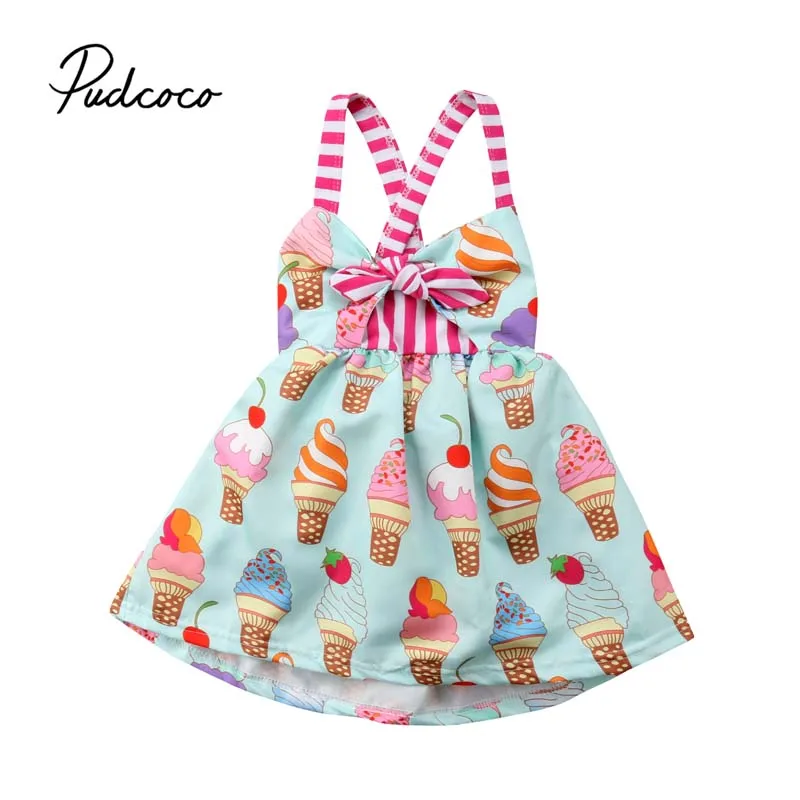 Ice cream Cute Girls Dress Toddler Kids Baby Girls 2019 Summer Bandage Strap Backless Dress Holiday Sundress Cotton Clothes
Ice cream Cute Girls Dress Toddler Kids Baby Girls 2019 Summer Bandage Strap Backless Dress Holiday Sundress Cotton Clothes