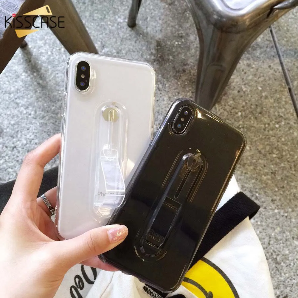 KISSCASE Прозрачный чехол для iPhone X XR XSMAX кольцо держатель пальца 6 7 8 Plus 5 5S SE 6s #3 |