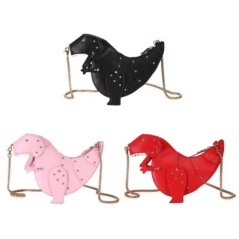 Rivet Personality Dinosaur Design Fashion Leather Crossbody Mini Messenger Bag Women Chain Purse Female Shoulder Bag Gift
Rivet Personality Dinosaur Design Fashion Leather Crossbody Mini Messenger Bag Women Chain Purse Female Shoulder Bag Gift
