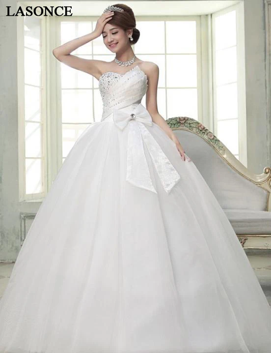LASONCE Crystal Pleat Strapless Lace Ball Gown Wedding Dresses Elegant Off The Shoulder Bow Backless Bridal Gowns
LASONCE Crystal Pleat Strapless Lace Ball Gown Wedding Dresses Elegant Off The Shoulder Bow Backless Bridal Gowns