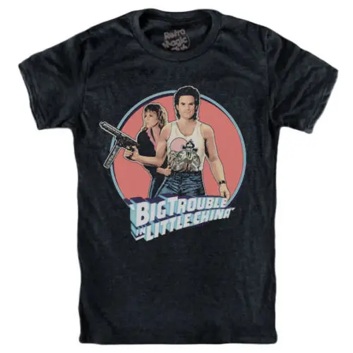 BIG TROUBLE IN LITTLE CHINA T-shirt Kurt Russel,Kim Cattrall-1986 John Carpenter
BIG TROUBLE IN LITTLE CHINA T-shirt Kurt Russel,Kim Cattrall-1986 John Carpenter