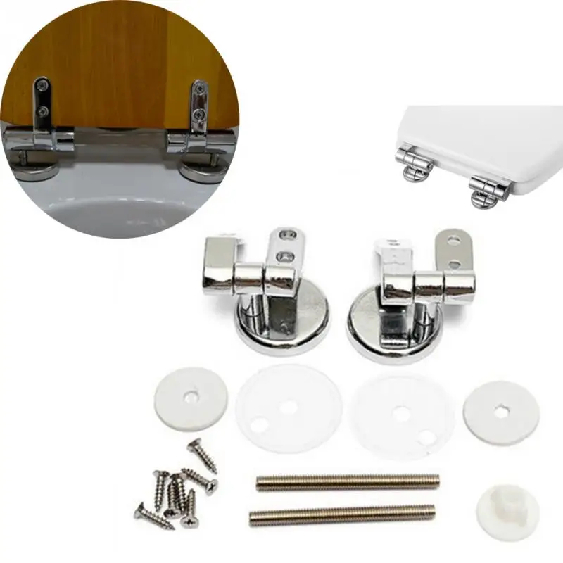 Universal Adjustable Pair of Replacement Chrome Toilet Seat Hinge Set Pair With Fittings for Different Size Seats
Universal Adjustable Pair of Replacement Chrome Toilet Seat Hinge Set Pair With Fittings for Different Size Seats