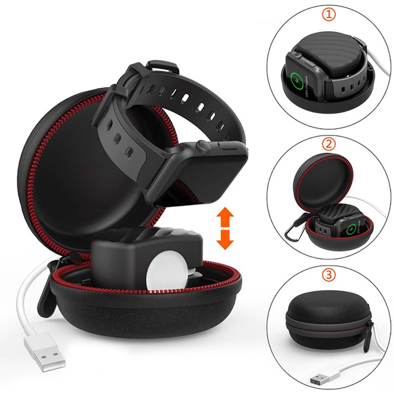 Gosear Carry Travel EVA Box Charging Holder Dock Charger Pouch Bag Cases for Apple Watch Iwatch Series 1 2 3 4 38mm 44mm
Gosear Carry Travel EVA Box Charging Holder Dock Charger Pouch Bag Cases for Apple Watch Iwatch Series 1 2 3 4 38mm 44mm