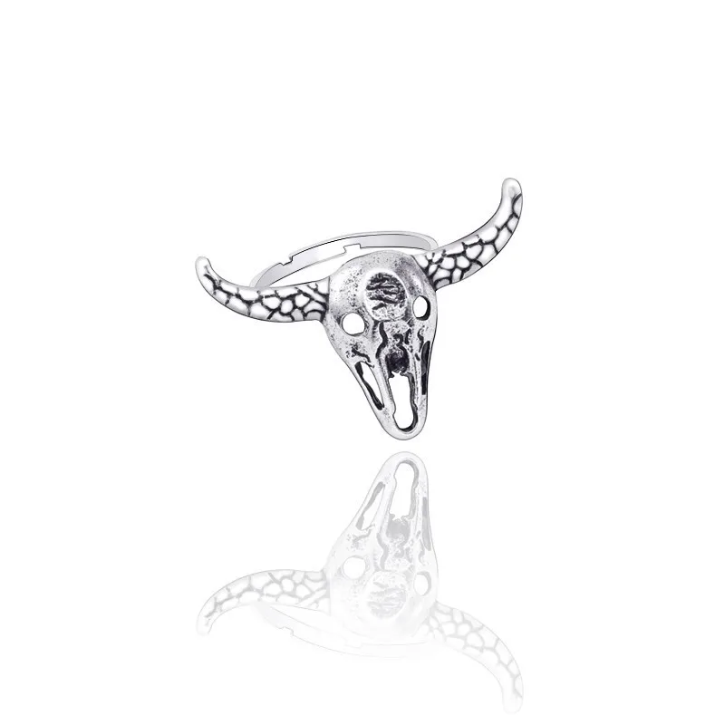 Gothic Punk Animal Ring Men Vintage Silver Metal Skull Bullfighter Bull Head Ring Unisex Adjustable Anillos Jewelry Dropshipping
Gothic Punk Animal Ring Men Vintage Silver Metal Skull Bullfighter Bull Head Ring Unisex Adjustable Anillos Jewelry Dropshipping