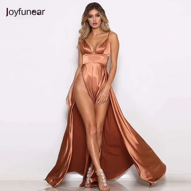 Joyfunear Solid Maxi Women Dresses Elegant Strap Vintage Long Patry Dresses Sexy Floor-Length High Split Summer Dress Vestidos
Joyfunear Solid Maxi Women Dresses Elegant Strap Vintage Long Patry Dresses Sexy Floor-Length High Split Summer Dress Vestidos