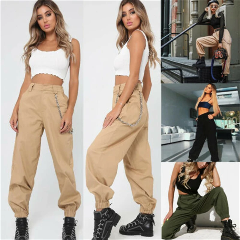 2019 New Fashion Women High Waist Hip-Pop Combat Cargo Harem Pants Leggings Trouser Solid Long Daily Casual Pants No Chain
2019 New Fashion Women High Waist Hip-Pop Combat Cargo Harem Pants Leggings Trouser Solid Long Daily Casual Pants No Chain