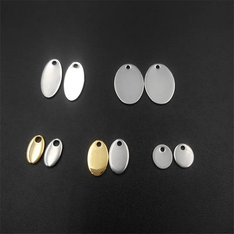 100pcs Stainless Steel Stamping Tags Charms Ellipse Pendants End Chain Pendant Round Tag Charms for Necklace Bracelet Making
100pcs Stainless Steel Stamping Tags Charms Ellipse Pendants End Chain Pendant Round Tag Charms for Necklace Bracelet Making