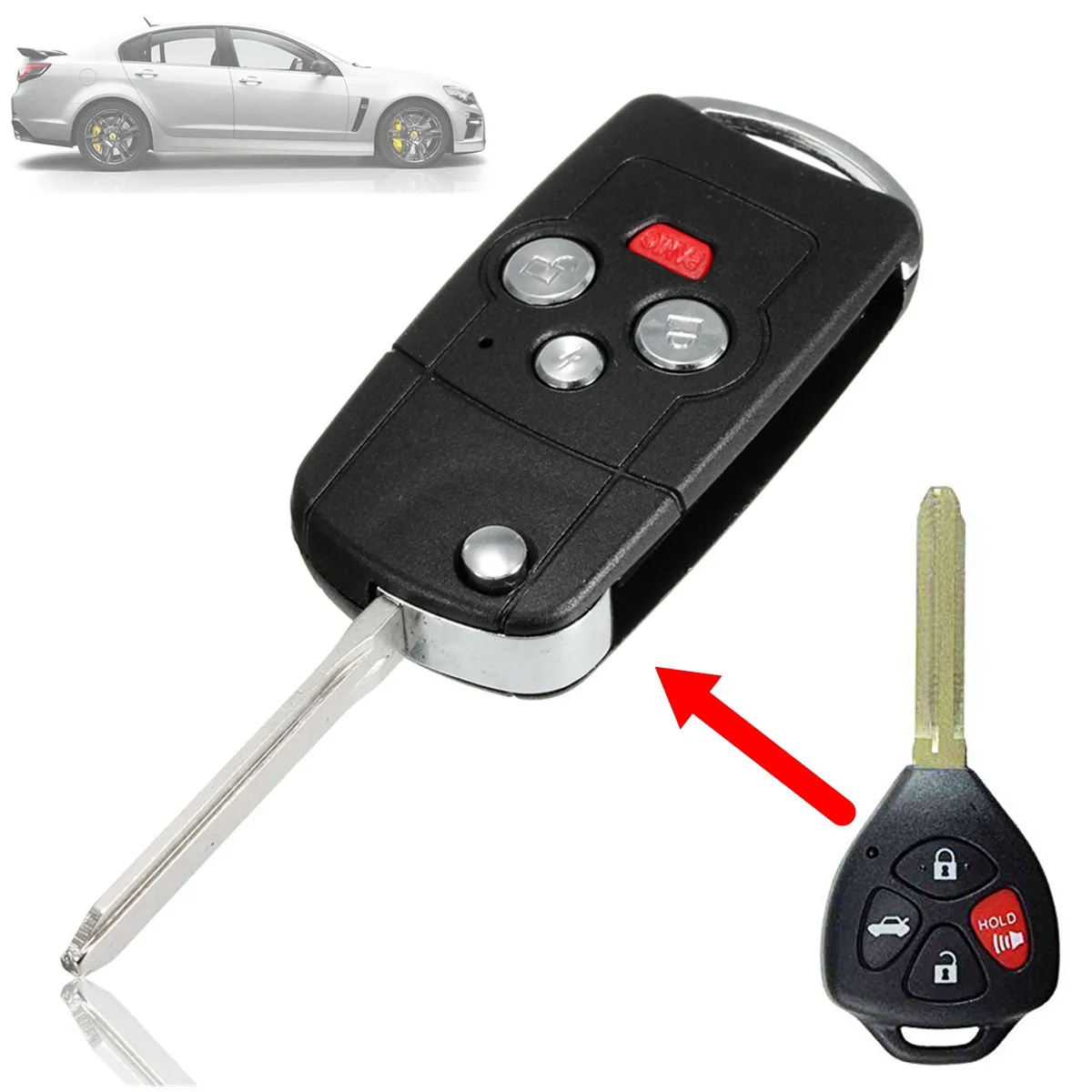 Car Uncut Blade Remote Key Fold Case 4 Button Flip Key Shell For TOYOTA Camry Avalon Corolla Matrix RAV4 Venza Yaris
Car Uncut Blade Remote Key Fold Case 4 Button Flip Key Shell For TOYOTA Camry Avalon Corolla Matrix RAV4 Venza Yaris