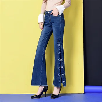 Fashion Blue Jeans Flash Rivet Elastic Force Wide Leg Bell-bottoms Woman Plus Size
Fashion Blue Jeans Flash Rivet Elastic Force Wide Leg Bell-bottoms Woman Plus Size