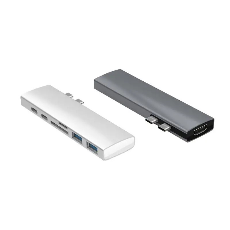 Docking Station Hub - Multi-Port For Macbook Adapter Dual Type-C Hub USB-C To HDMI Conversion Deconcentrator
Docking Station Hub - Multi-Port For Macbook Adapter Dual Type-C Hub USB-C To HDMI Conversion Deconcentrator