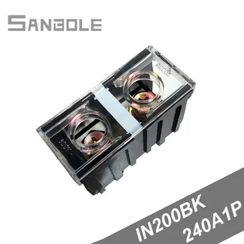 IN200BK Connection Terminal Block 240A 1P Terminals Seat Connector Dual Row Copper with screws 38-100mm2
IN200BK Connection Terminal Block 240A 1P Terminals Seat Connector Dual Row Copper with screws 38-100mm2