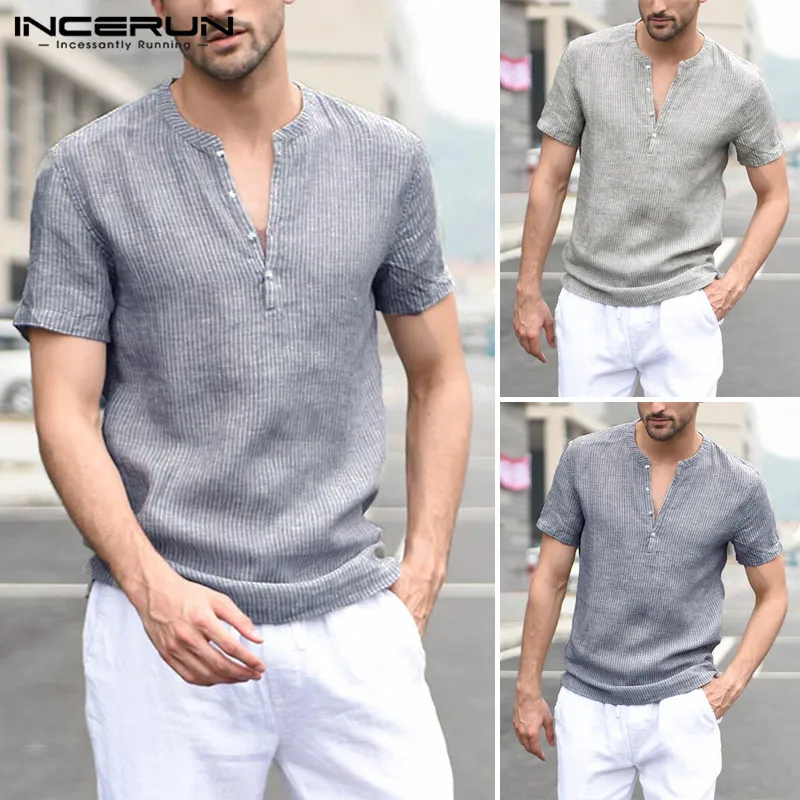 INCERUN Men Shirt Striped Short Sleeve Breathable Fashion Social Brand Shirt Streetwear Camisa Masculina Men Casual Shirts 2019
INCERUN Men Shirt Striped Short Sleeve Breathable Fashion Social Brand Shirt Streetwear Camisa Masculina Men Casual Shirts 2019