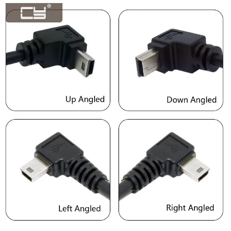 Mini USB B Type 5pin Male to USB 2.0 Male Data Cable with Ferrite 0.5m 1.8m 3.0m 5.0m Left Angled Right angled 90 Degree
Mini USB B Type 5pin Male to USB 2.0 Male Data Cable with Ferrite 0.5m 1.8m 3.0m 5.0m Left Angled Right angled 90 Degree
