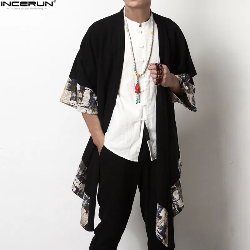 2019 Chinese Style Men Outwear Stylish Shirts Half Sleeve Casual Irregular Vintage Men Long Trench Cloak Coat Plus Size INCERUN
2019 Chinese Style Men Outwear Stylish Shirts Half Sleeve Casual Irregular Vintage Men Long Trench Cloak Coat Plus Size INCERUN