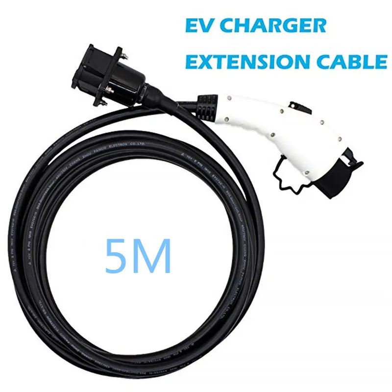 5M Type 1 SAE J1772 EV Car Charger with Charging Extension Cable Electric Vehicle Extension Cord Connector support 16A and 32A
5M Type 1 SAE J1772 EV Car Charger with Charging Extension Cable Electric Vehicle Extension Cord Connector support 16A and 32A