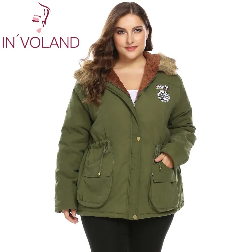 IN'VOLAND Plus Size Women Winter Cats Casual Long Sleeve Hooded Jackets Solid Zip-up Anorak Parka Jacket Winter Overcoat
IN'VOLAND Plus Size Women Winter Cats Casual Long Sleeve Hooded Jackets Solid Zip-up Anorak Parka Jacket Winter Overcoat