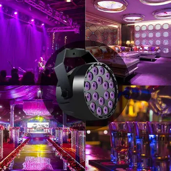 UV LED Stage Light 18x3W Ultraviolet Lights Remote Control Sound Activated Projector Lamp For Party Bar Club DJ Dsico KTV
UV LED Stage Light 18x3W Ultraviolet Lights Remote Control Sound Activated Projector Lamp For Party Bar Club DJ Dsico KTV