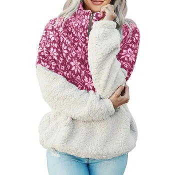 Women Turtleneck Faux Fur Hoodies Snowflake Print Patchwork Warm Soft Plush Sweatshirts Zipper Loose Hoodie Tops
Women Turtleneck Faux Fur Hoodies Snowflake Print Patchwork Warm Soft Plush Sweatshirts Zipper Loose Hoodie Tops