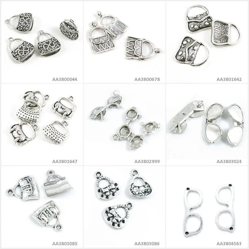 Antique Silver Tone Jewelry Making Charms Glasses Frame Shoulder Bag Handbag Purse Sunglasses Lady Bracelet Pendant Necklace
Antique Silver Tone Jewelry Making Charms Glasses Frame Shoulder Bag Handbag Purse Sunglasses Lady Bracelet Pendant Necklace