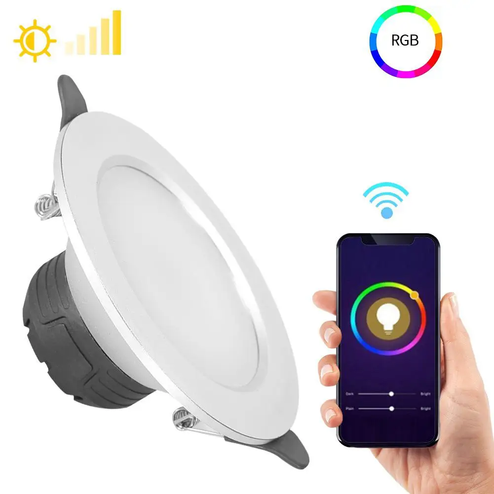 7W LED Downlight Ceiling Light Embedded WiFi Remote Control Smart Decorative Hotel Lamp Compatible With Amazon Alexa Google Home
7W LED Downlight Ceiling Light Embedded WiFi Remote Control Smart Decorative Hotel Lamp Compatible With Amazon Alexa Google Home