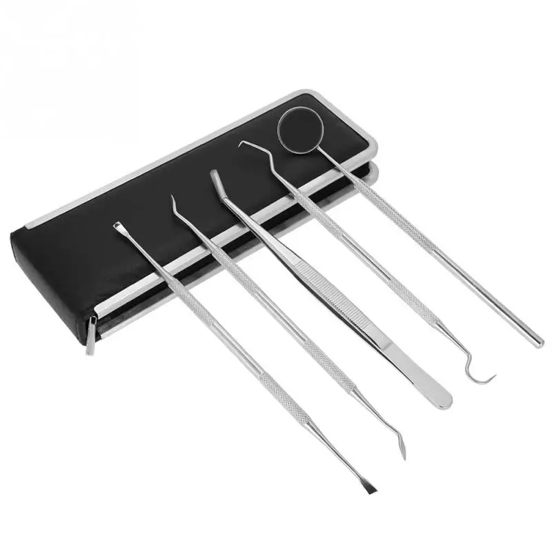5Pcs set Stainless Steel Dental Instruments Oral Care Teeth Scraper Kit Teeth Clean Dental Tool 
5Pcs set Stainless Steel Dental Instruments Oral Care Teeth Scraper Kit Teeth Clean Dental Tool