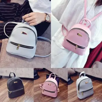 Fashion Women Backpack Travel Mini Small PU Leather Packback 2019 New Girls Lady Zipper Solid Zipper Small School Bag
Fashion Women Backpack Travel Mini Small PU Leather Packback 2019 New Girls Lady Zipper Solid Zipper Small School Bag