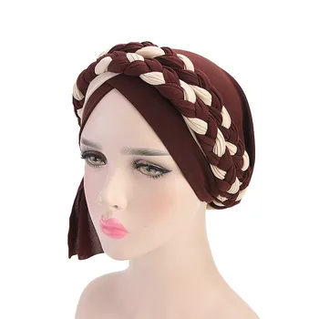 Fashion Braid Knot Lady Head Scarf Hijabs Bohemia Style Women Turban Hat Muslim Inner Hijab for Women Hair Accessories Hair Loss
Fashion Braid Knot Lady Head Scarf Hijabs Bohemia Style Women Turban Hat Muslim Inner Hijab for Women Hair Accessories Hair Loss