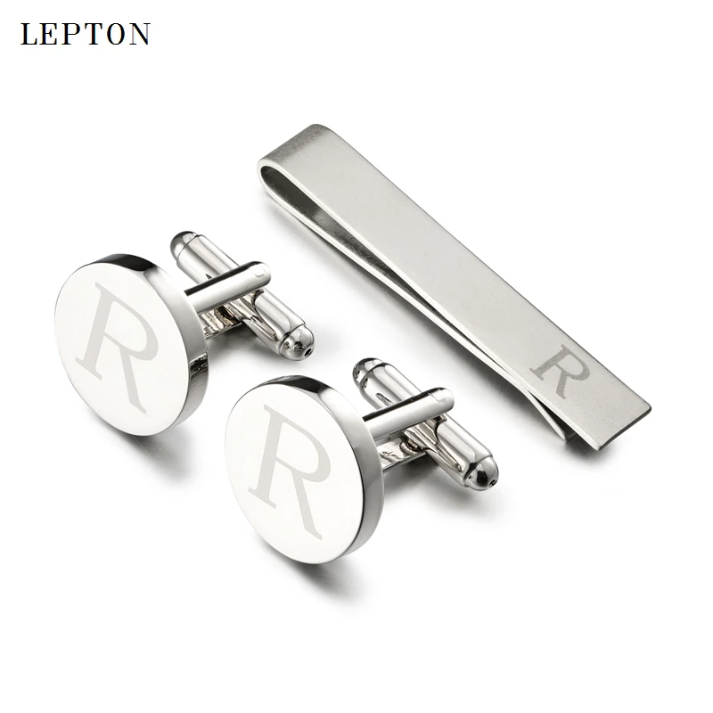 Lepton Round Laser Letter Cufflinks And Tie Clips Set Letters R Cuff links For Mens French Shirt Cuffs Cufflink Relojes Gemelos
Lepton Round Laser Letter Cufflinks And Tie Clips Set Letters R Cuff links For Mens French Shirt Cuffs Cufflink Relojes Gemelos