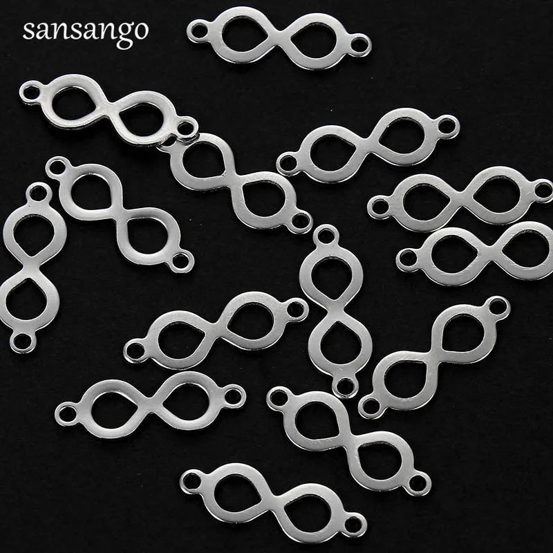 10pcs Silver Stainless Steel Smooth Infinite Symbol Conector Jewelry Making DIY Necklace Bracelet Accessories Fit Women Men
10pcs Silver Stainless Steel Smooth Infinite Symbol Conector Jewelry Making DIY Necklace Bracelet Accessories Fit Women Men