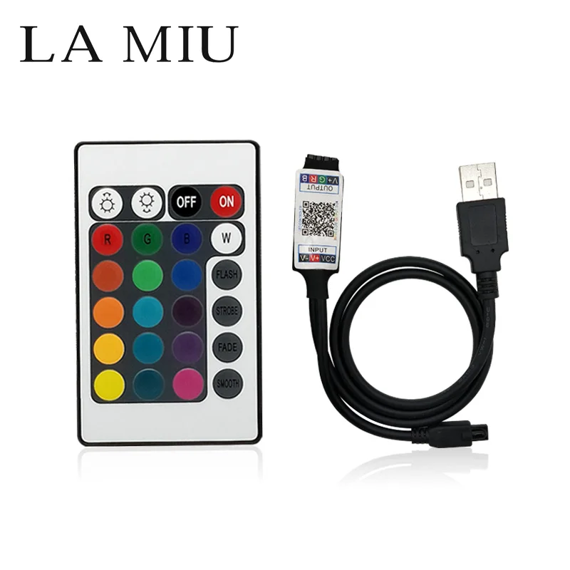 LED RGB Controller IR Bluetooth More features USB 24 key Remote controller DC 12 V For 5050 3528 LED Strip of Home TV Decoration
LED RGB Controller IR Bluetooth More features USB 24 key Remote controller DC 12 V For 5050 3528 LED Strip of Home TV Decoration
