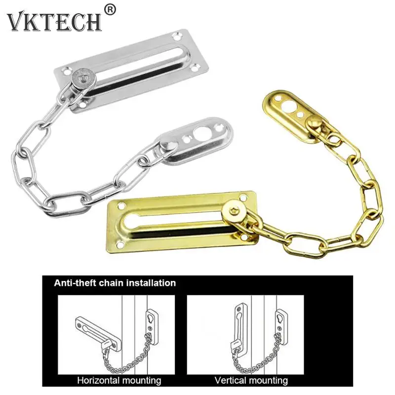 Stainless Steel Door Safety Lock Guard Chain Security Bolt Locks Cabinet Latch DIY Home Tools Gold Silver
Stainless Steel Door Safety Lock Guard Chain Security Bolt Locks Cabinet Latch DIY Home Tools Gold Silver