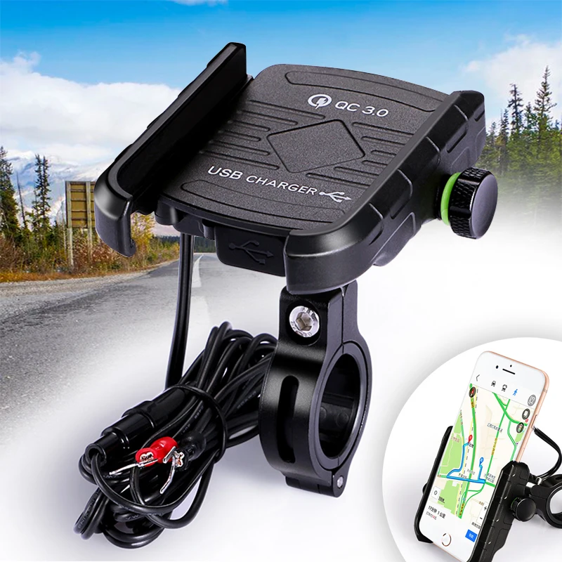 High Quality Universal Motorcycle Handlebar Phone Holder USB Charger Quick Fast Charging QC 3.0 for Car Motorbike Holder Mayitr
High Quality Universal Motorcycle Handlebar Phone Holder USB Charger Quick Fast Charging QC 3.0 for Car Motorbike Holder Mayitr