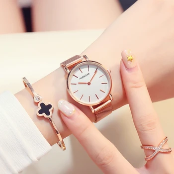Luxury Stainless Steel Ladies Quartz Watch Top Brand Ultra Slim Mesh Steel Strap Rose Gold Women Watches Female Clock Popular
Luxury Stainless Steel Ladies Quartz Watch Top Brand Ultra Slim Mesh Steel Strap Rose Gold Women Watches Female Clock Popular