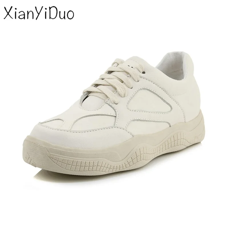 Xianyiduo 2019 new Spring Casual round Toe Beige Flat Platform women's shoes Increased Internal White plus size 40-46 /132-16
Xianyiduo 2019 new Spring Casual round Toe Beige Flat Platform women's shoes Increased Internal White plus size 40-46 /132-16
