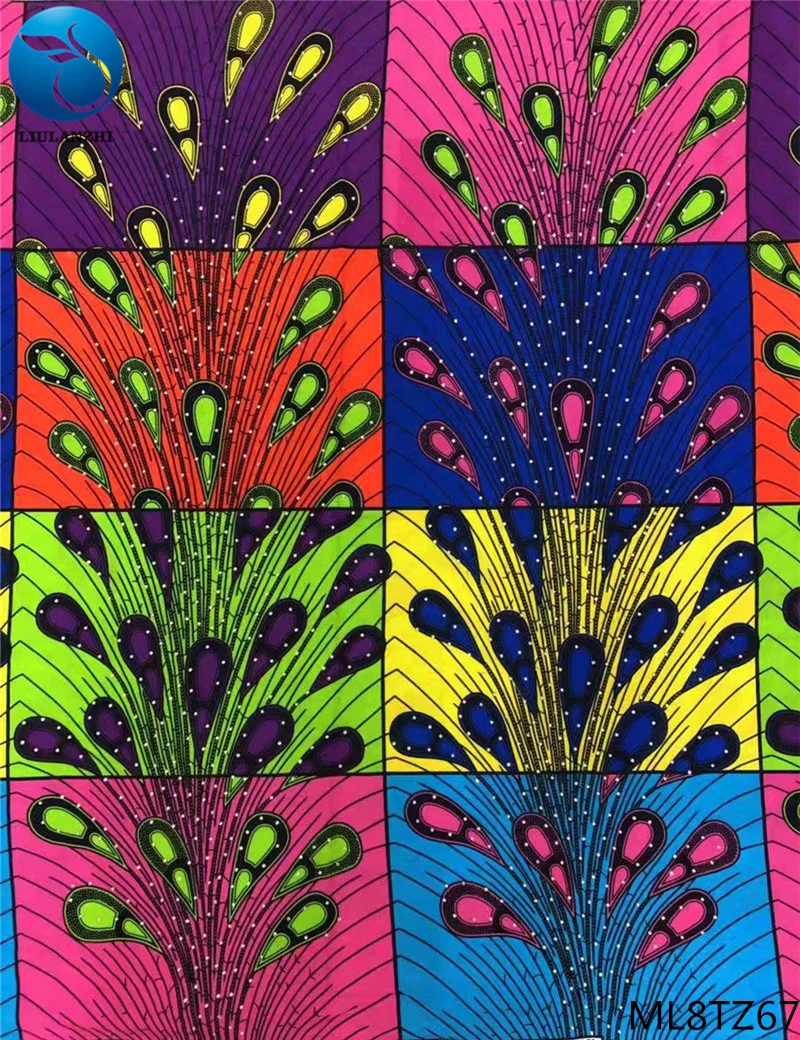 LIULANZHI Rhinestones african fabric wax print cotton ankara wax fabric with rhinestones 2019 wax fabric ML8TZ67-72
LIULANZHI Rhinestones african fabric wax print cotton ankara wax fabric with rhinestones 2019 wax fabric ML8TZ67-72