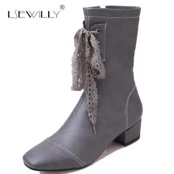 Lsewilly 2018 fashion autumn winter ankle boots for women square toe lace up PU leather botos elegant ladies boots big size E215
Lsewilly 2018 fashion autumn winter ankle boots for women square toe lace up PU leather botos elegant ladies boots big size E215