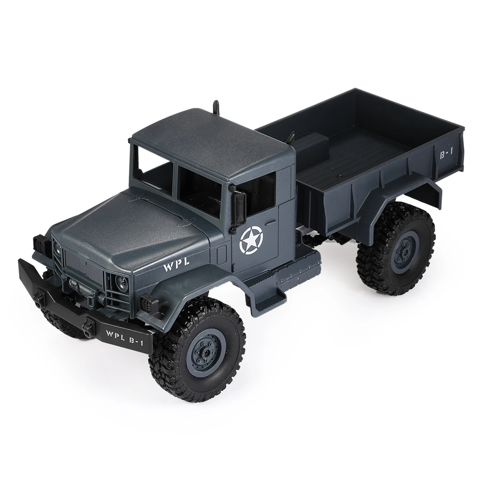 WPL B - 1 1:16 Mini Off-road RC Military Truck RTR Four-wheel Drive / Metal Suspension Beam / Bright LED Light 
WPL B - 1 1:16 Mini Off-road RC Military Truck RTR Four-wheel Drive / Metal Suspension Beam / Bright LED Light