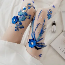 New women hand-made sequins blue flowers pantyhose Europe and the United States fashion sexy tights
New women hand-made sequins blue flowers pantyhose Europe and the United States fashion sexy tights