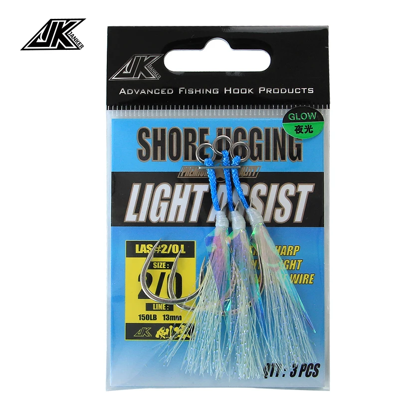 JK Binding Fishing Hook Boat Sea Fishing Jig Assist Hooks V&S Jigs:30g-250g Jigging Hooks Glow Feather Strong PE line
JK Binding Fishing Hook Boat Sea Fishing Jig Assist Hooks V&S Jigs:30g-250g Jigging Hooks Glow Feather Strong PE line