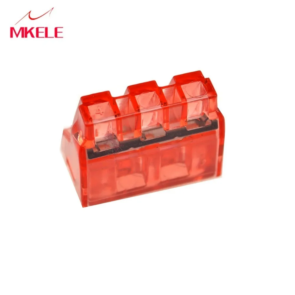 High quality wire connector red transparent hard wire terminal block 3 hole mkVSE-103D-C 10pcs
High quality wire connector red transparent hard wire terminal block 3 hole mkVSE-103D-C 10pcs