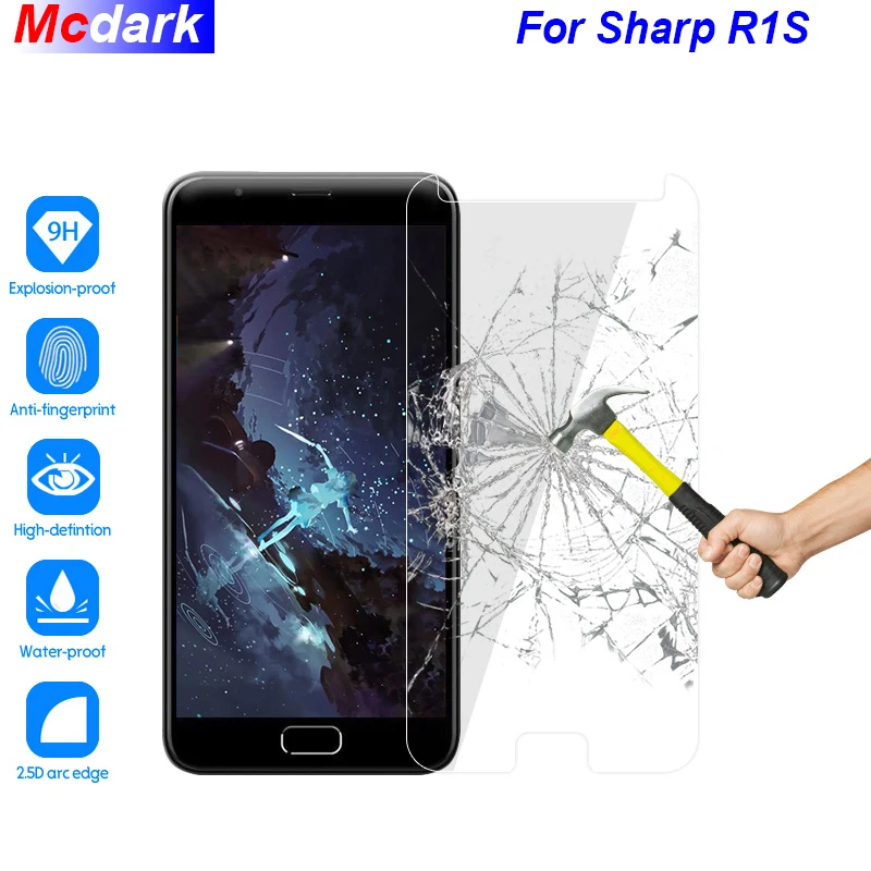 

Mcdark 9H 5.5inch Tempered Glass For Sharp R1S Screen Protector Film For Sharp R1S Cover Glass Film Easy To Install Phone Film