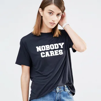 Nobody Cares Letter Print T Shirt Women Short Sleeve O Neck Loose Black Tshirt 2019 Summer Women Tee Shirt Tops Camisetas Mujer
Nobody Cares Letter Print T Shirt Women Short Sleeve O Neck Loose Black Tshirt 2019 Summer Women Tee Shirt Tops Camisetas Mujer