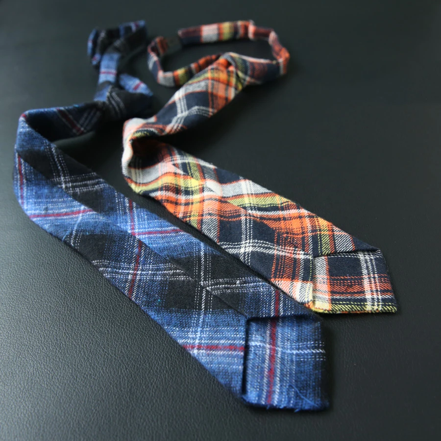 Фото Корейская версия галстука для девочек и мальчиков клетчатая Свободная рубашка