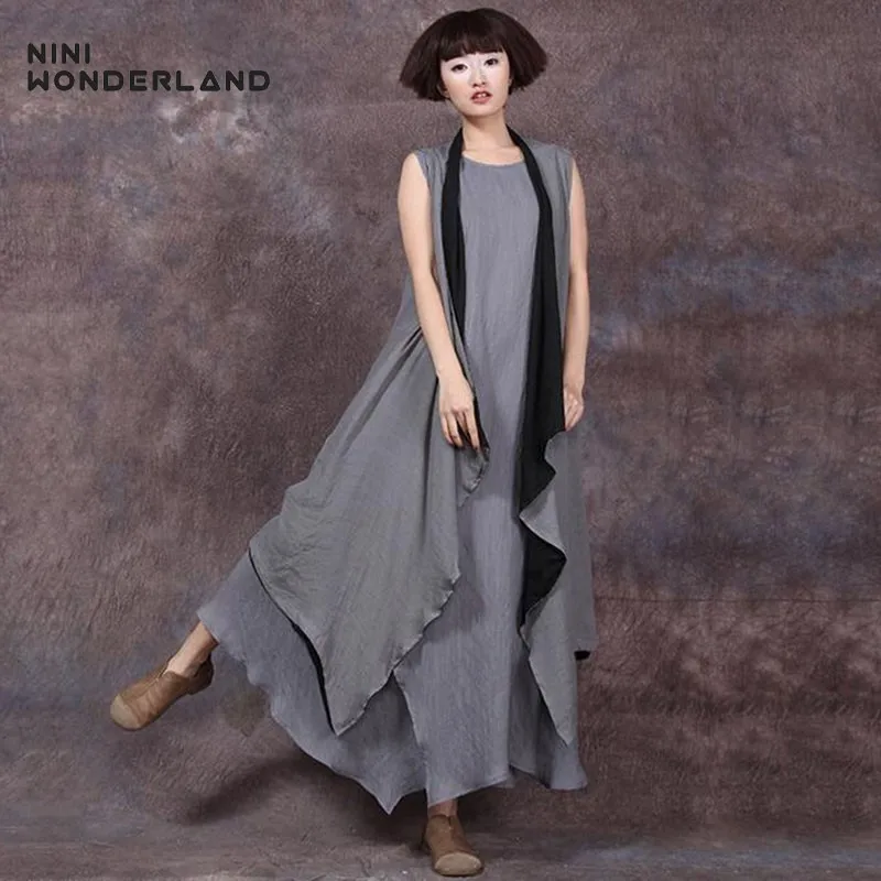 NINI WONDERLAND Spring Summer Women vests coats & jackets for female Sleeveless Both sides to wear outerwear clothes plus size
NINI WONDERLAND Spring Summer Women vests coats & jackets for female Sleeveless Both sides to wear outerwear clothes plus size