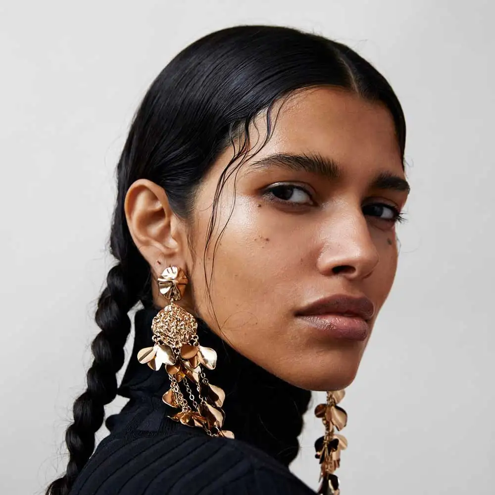 JUST FEEL ZA Vintage Flower Long Hanging Drop Earrings For Women Trendy Gold Color Dangle Statement Earrings Jewelry Bijoux
JUST FEEL ZA Vintage Flower Long Hanging Drop Earrings For Women Trendy Gold Color Dangle Statement Earrings Jewelry Bijoux