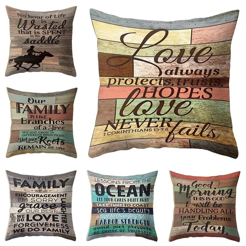 Retro Words 45x45cm Polyester Cushion Cover Living Room Office Vintage Decorative Pillow Case Sofa Bed Chair Waist Pillowcase
Retro Words 45x45cm Polyester Cushion Cover Living Room Office Vintage Decorative Pillow Case Sofa Bed Chair Waist Pillowcase